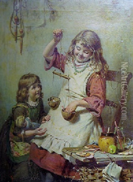 The Sweet Shop Oil Painting - Edwin Thomas Roberts