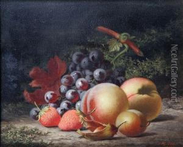 A Still Life Of Fruit Oil Painting - Henry George Todd