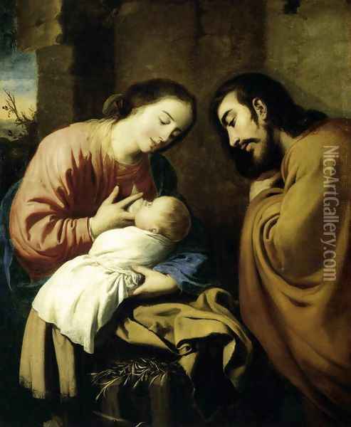 The Holy Family 1659 Oil Painting - Francisco De Zurbaran