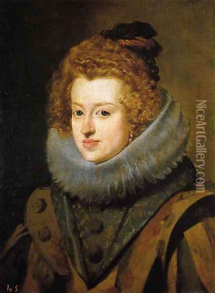 Infanta Dona Maria, Queen of Hungary 1630 Oil Painting - Diego Rodriguez de Silva y Velazquez