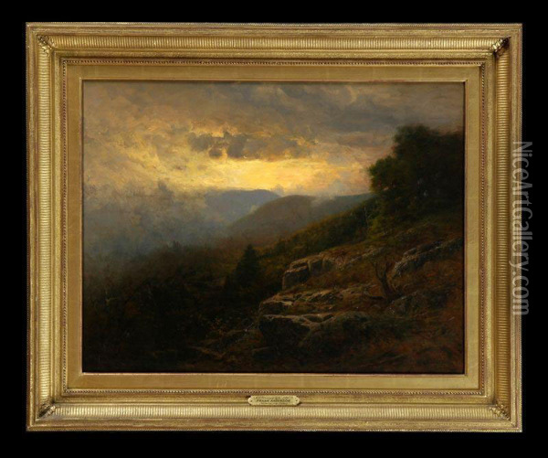 Mist Clearing In The Catskills Oil Painting - Frank Anderson