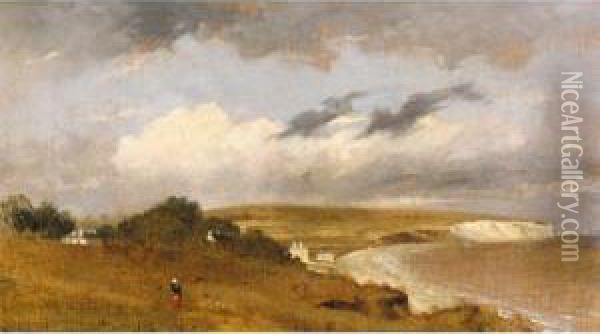A Coastal Landscape Oil Painting - Lionel Constable