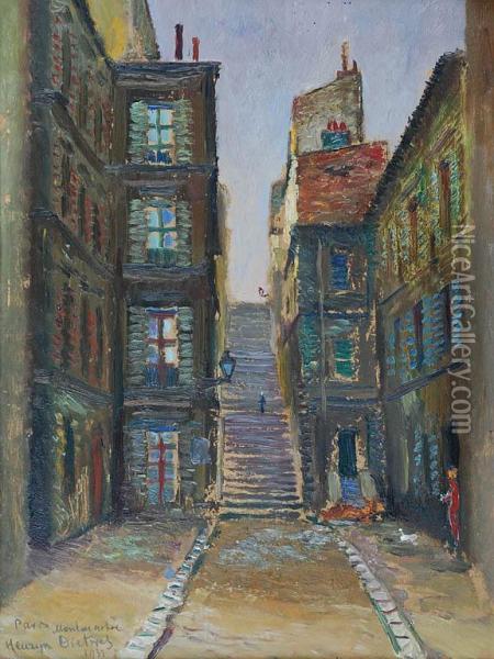 Montmartre Oil Painting - Henryk Dietrich