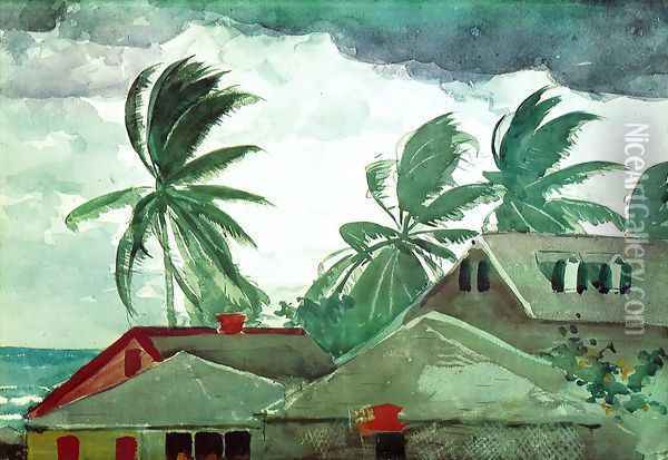 Hurricane, Bahamas Oil Painting - Winslow Homer