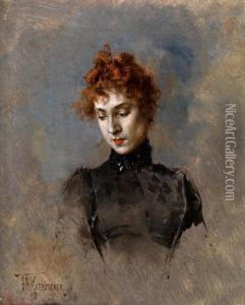 Brustbild Einer Jungen Frau Oil Painting - Frederick Hendrik Kaemmerer