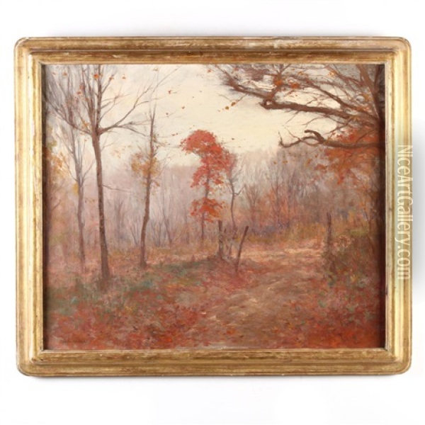 Autumn Wood Oil Painting - Bruce Crane