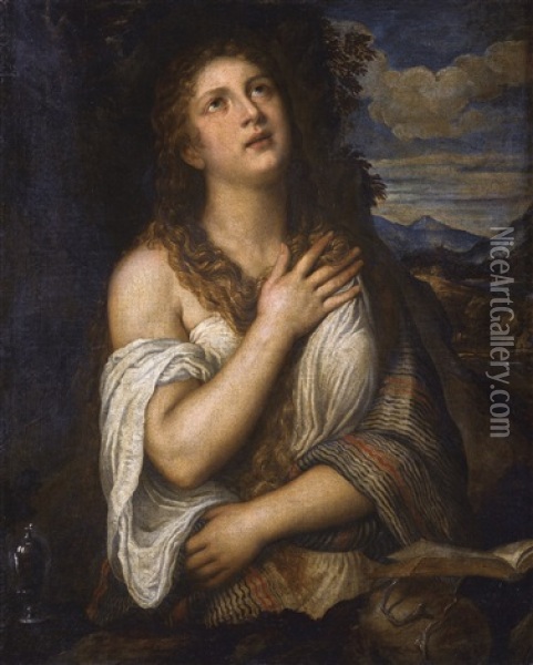 The Penitent Magdalen Oil Painting -  Titian