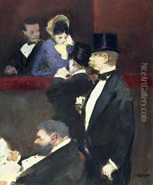 A Loge at the Opera Oil Painting - Jean-Louis Forain