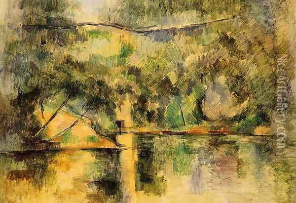 Reflections In The Water Oil Painting - Paul Cezanne