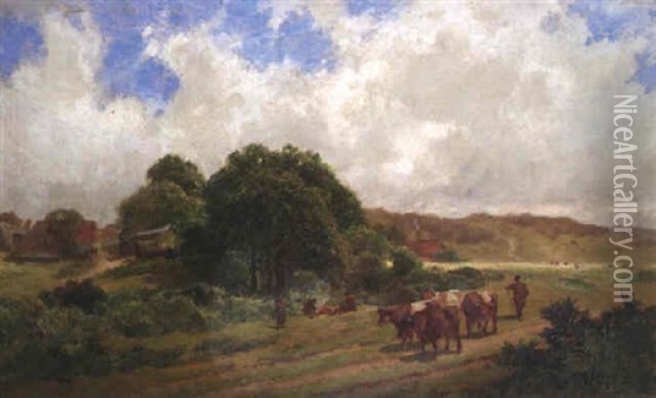 On Holmwood Common - Surrey Oil Painting - James Peel