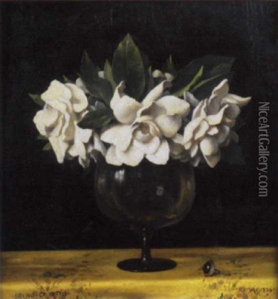 Le Gardenie, 1936 Oil Painting - Bruno Croatto