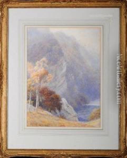 A Foggy Morning, Matlock Bath Oil Painting - S.G. William Roscoe