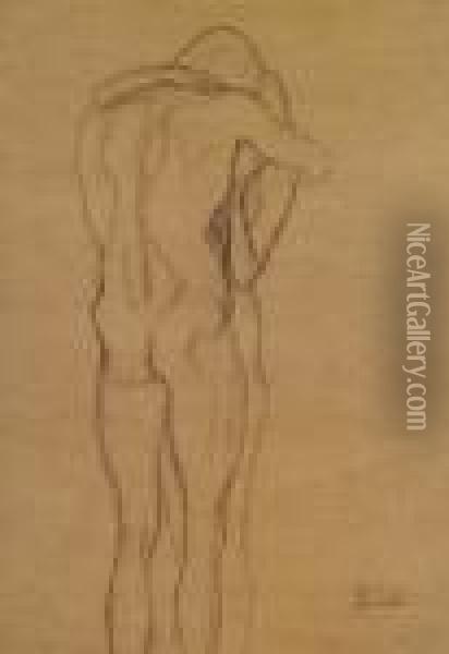 12 Zeichnungen Zumbeethovenfries Oil Painting - Gustav Klimt