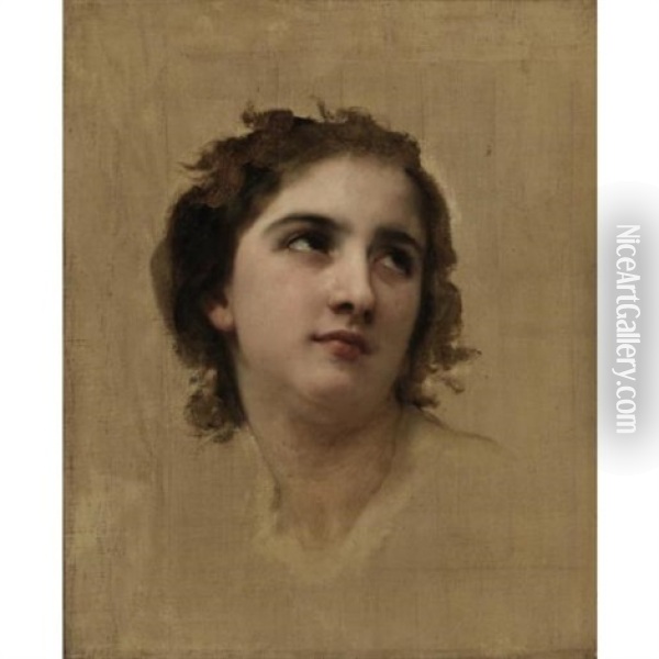 A Young Girl Oil Painting - William-Adolphe Bouguereau