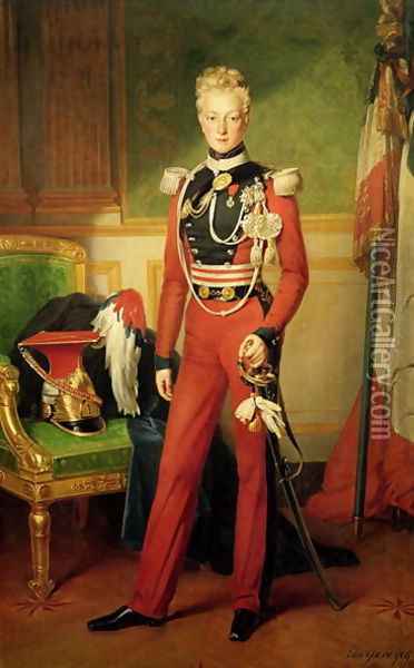 Louis-Charles-Philippe of Orleans (1814-96) Duke of Nemours, 1833 Oil Painting - Anton van Ysendyck