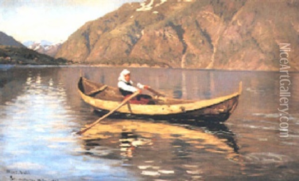 Roende Kvinna Oil Painting - Hans Dahl