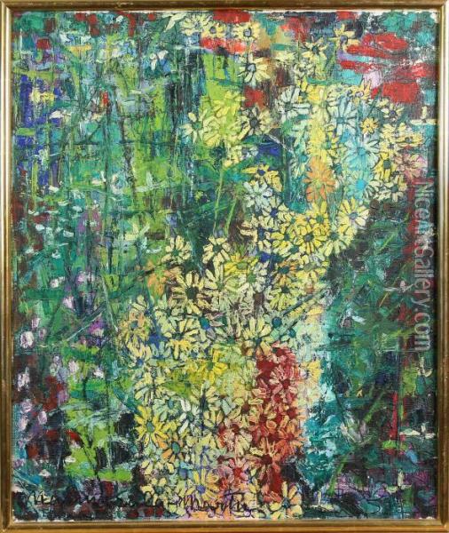 Komposition Med Blommor Oil Painting - Emilio Sala y Frances
