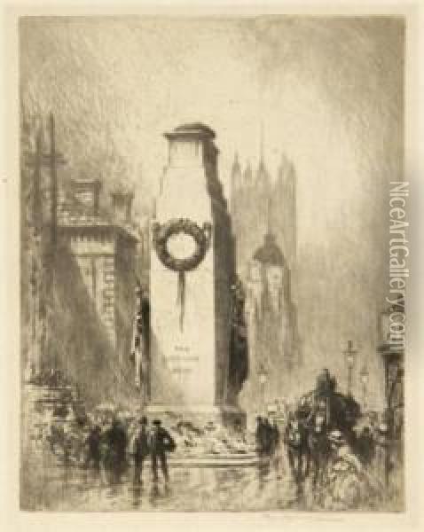 The Cenotaph Oil Painting - Percy Robertson