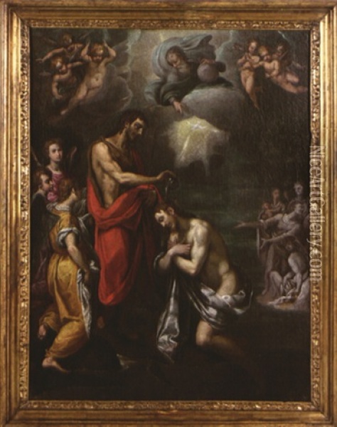 Le Bapteme Du Christ Oil Painting -  Scarsellino