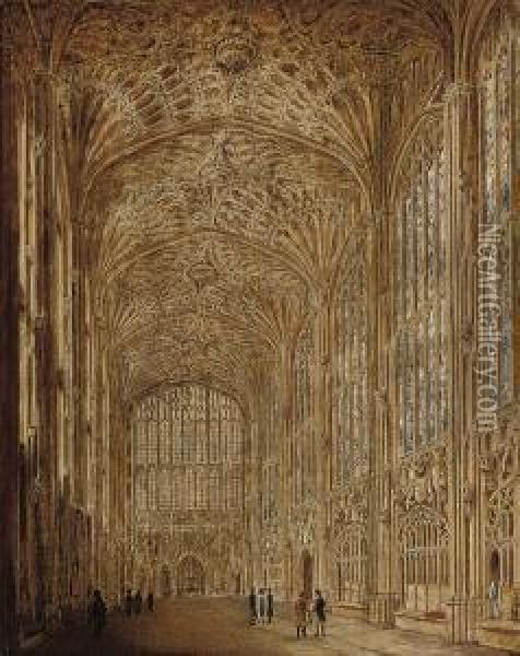 Kings College Chapel, Cambridge Oil Painting - Joseph Murray Ince