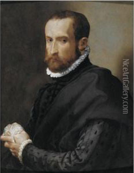 Portrait Of A Nobleman Oil Painting - Michele di Ridolfo del Ghirlandaio (see Tosini)