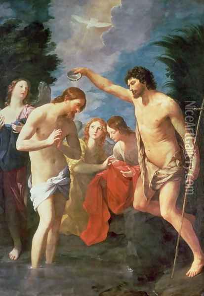 The Baptism of Christ, 1623 Oil Painting - Guido Reni