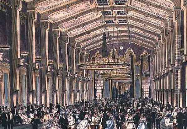 Sophien Bad Saal a court ball in the Hofburg Palace Vienna Oil Painting - Kollarz, Franz