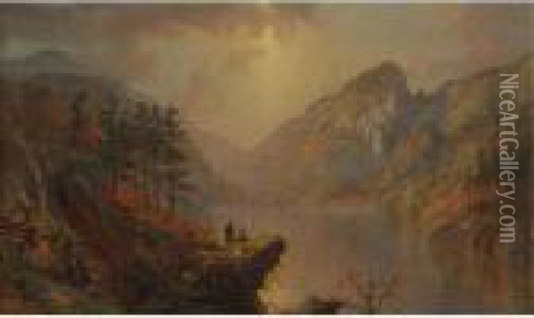 Eagle Cliff, White Mountains Oil Painting - Jasper Francis Cropsey