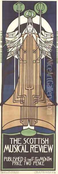 The Scottish Musical Review Oil Painting - Charles Rennie Mackintosh