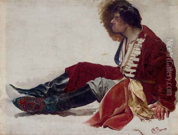 A Bemused Moment Oil Painting - Ilya Efimovich Efimovich Repin