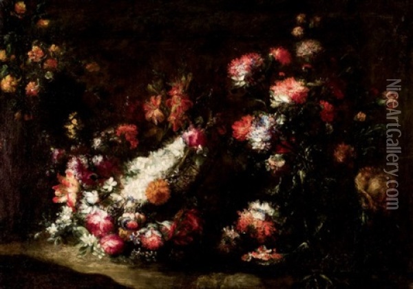 Bodegon De Flores Oil Painting - Margherita Caffi