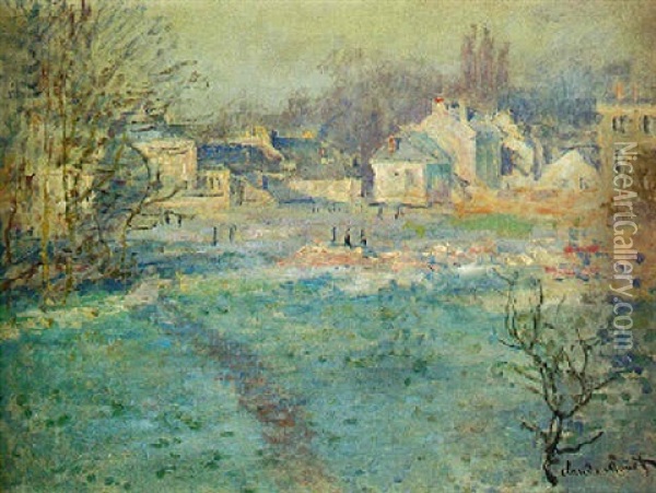 Gelee Blanche Oil Painting - Claude Monet