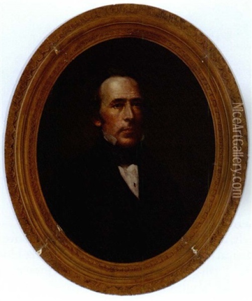 Portrait Of A Gentleman Oil Painting - William Edward West