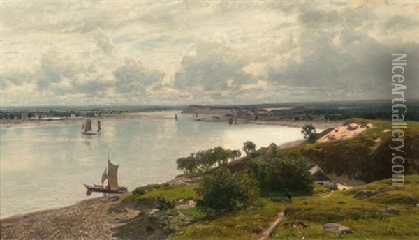 At The Courland Spit Oil Painting - Julius Wentscher