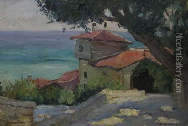 Casa La Balcic Oil Painting - Stefan Dimitrescu