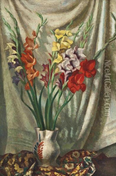 Gladioli Oil Painting - Roger Eliot Fry