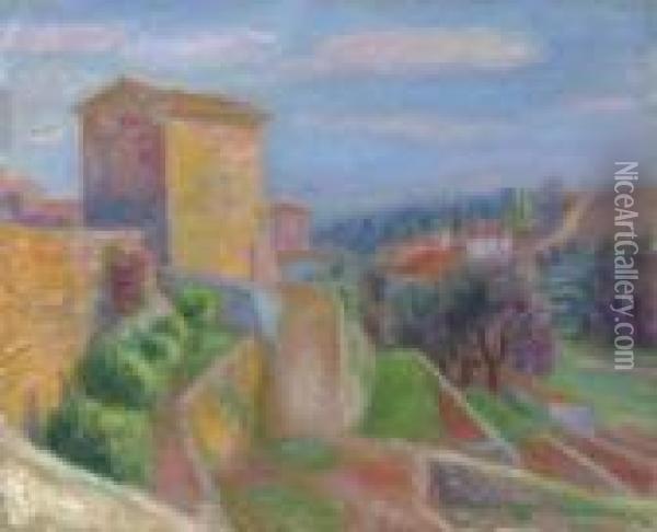 Midi Terrace Oil Painting - William Glackens