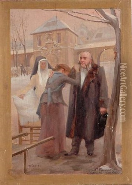 Souvenir De La Cite De Misere Oil Painting - Albert Breaute
