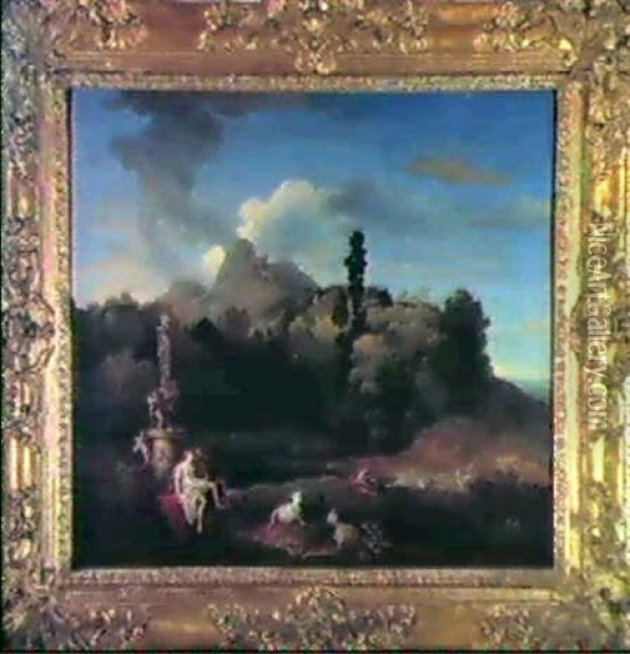 Paysage Avec Acis Et Galatee Oil Painting - Francisque Millet