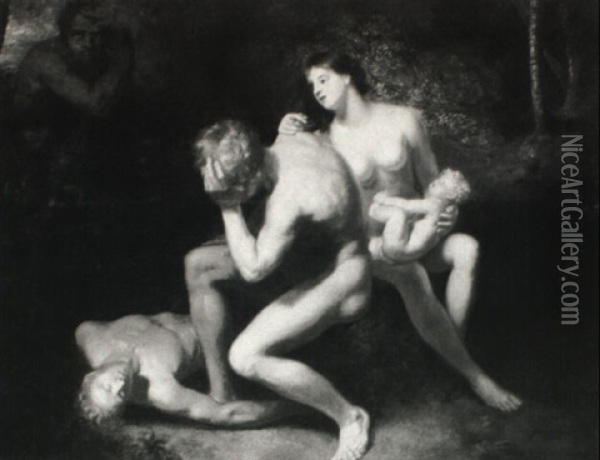 Adam And Eve Mourning The Death Of Abel Oil Painting - Richard Cosway