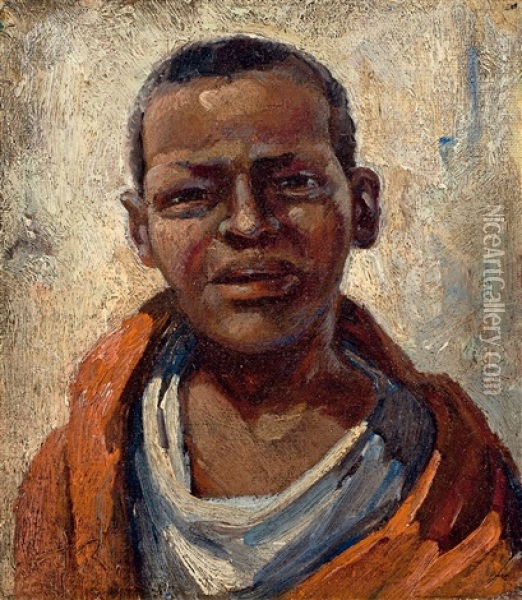 Brustbildnis Eines Nordafrikaners Oil Painting - Frank Buchser