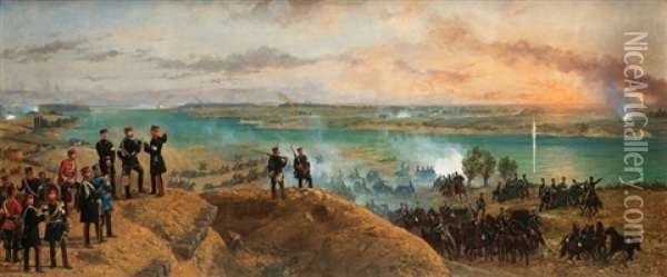The Seizing Of The Island Alsen In The Second Schleswig War Oil Painting - Friedrich Schulz