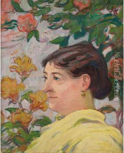 Portrait Of A Woman Oil Painting - Claude Emile Schuffenecker