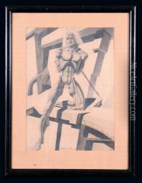 Prometeusz, 1932 R. Oil Painting - Norbert Strassberg