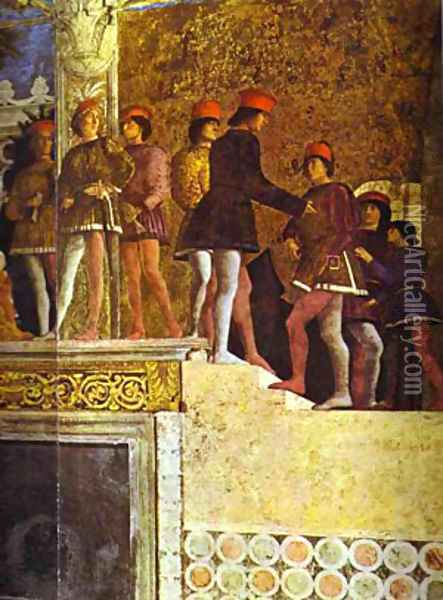 The Gonzaga Family And Retinue Detail 3 1465-74 Oil Painting - Andrea Mantegna