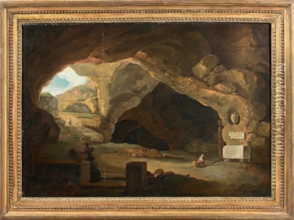 La Priere Dans Une Grotte Oil Painting - Josephine Sarazin de Belmont