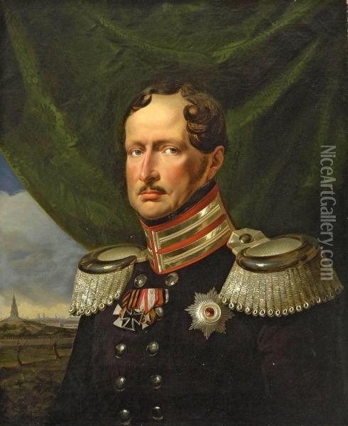 Bildnis Konig Friedrich Wilhelms Iii. Von Preusen Oil Painting - Franz Krutger