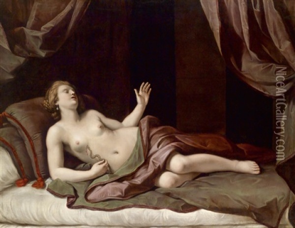 Der Tod Der Kleopatra Oil Painting -  Guercino