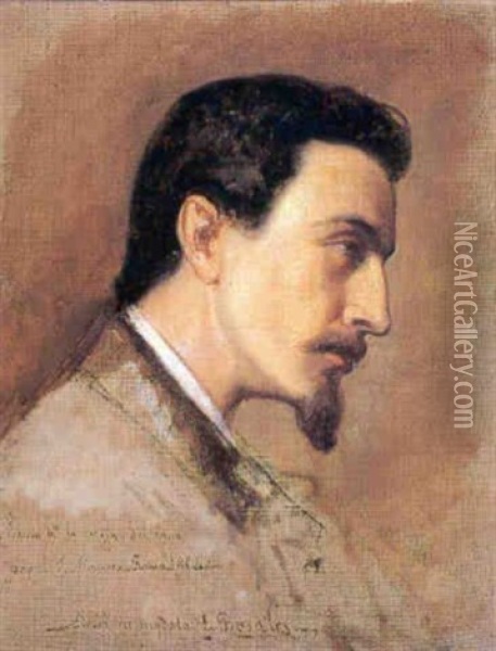 Retrato De Rosales Oil Painting - Gabriel Maureta y Aracil
