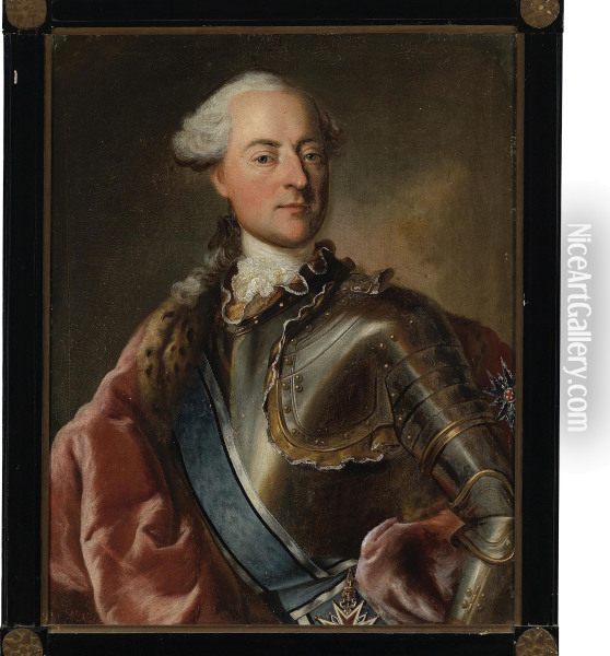 Portrait Of The Count Of Hegnenberg-dux Wearing The Bavarian Order
Of St George And The Order Of Hubert Oil Painting - Georg Desmares